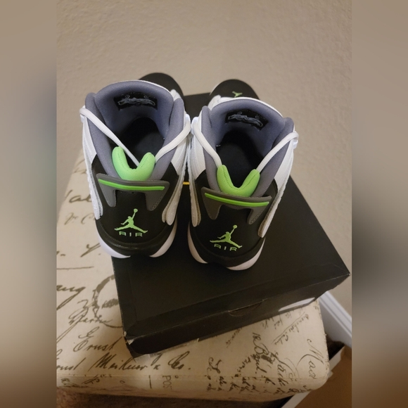 Jordan High-Top Sneakers in Black, White, and Green - Picture 3 of 3